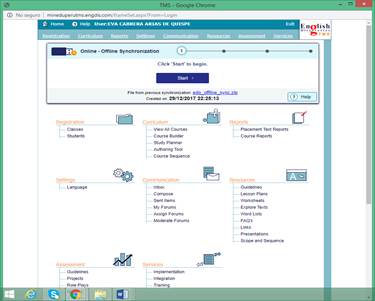 Vista de los recursos del profesor